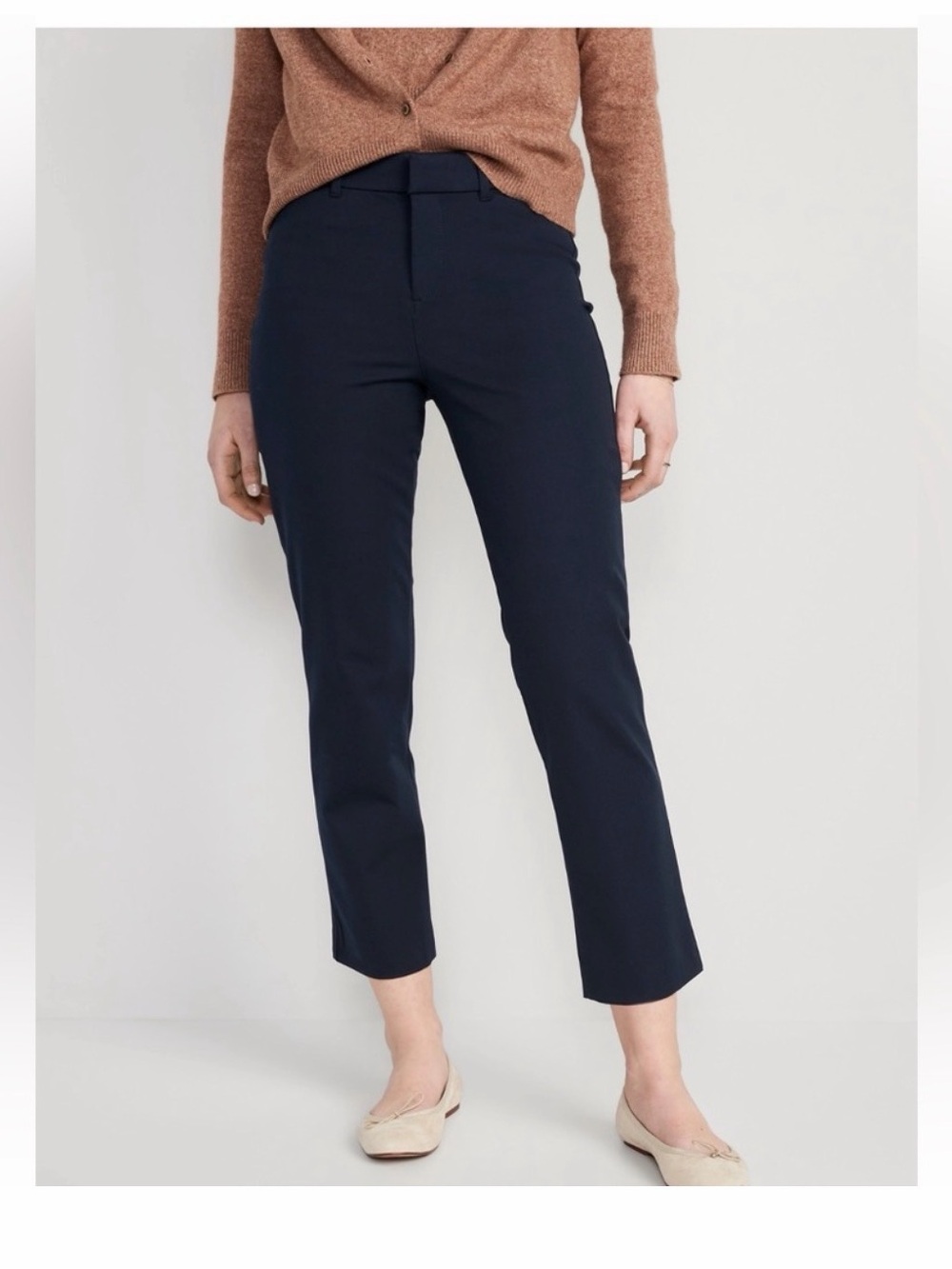 Old Navy Navy Cropped Pixie Straight-Leg Dress Pants - 12 Tall